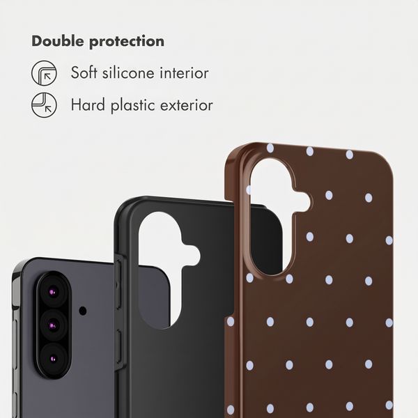 Selencia Vivid Back Cover Samsung Galaxy A37 (5G) - Happy Dots Chocolate
