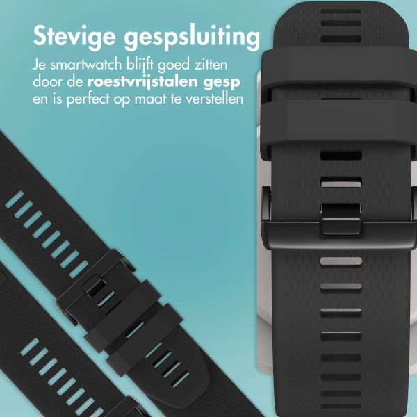 imoshion QuickFit® Siliconen bandje  - Garmin 26 mm aansluiting - Zwart