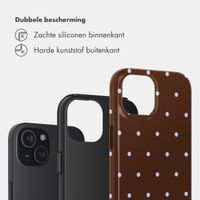 Selencia Vivid Backcover Apple iPhone 15 - Happy Dots Chocolate