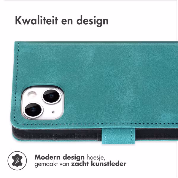 imoshion Bookcase met koord Apple iPhone 14 / 13 - Turquoise