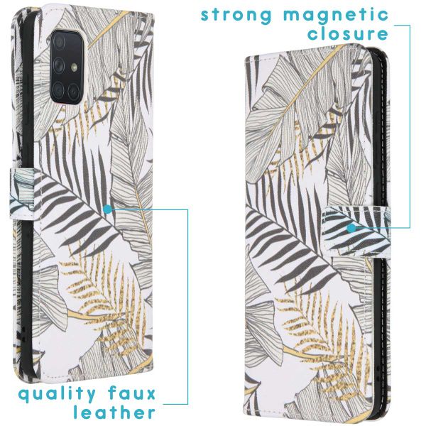 imoshion Design Softcase Bookcase Galaxy A71 - Glamour Botanic