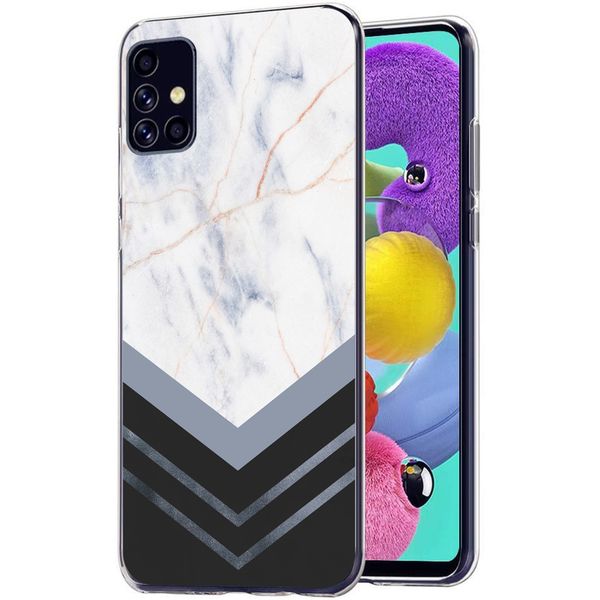 imoshion Design hoesje Samsung Galaxy A51 - Marmer - Wit / Zwart