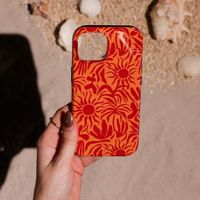 Selencia Vivid Backcover met MagSafe Apple iPhone 15 - Tropical Vibes Apricot
