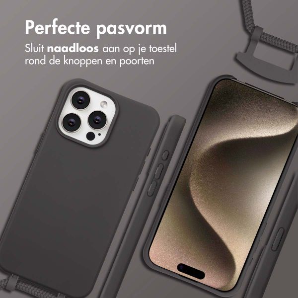 imoshion Color Backcover met afneembaar koord MagSafe Apple iPhone 15 Pro Max - Black Coffee