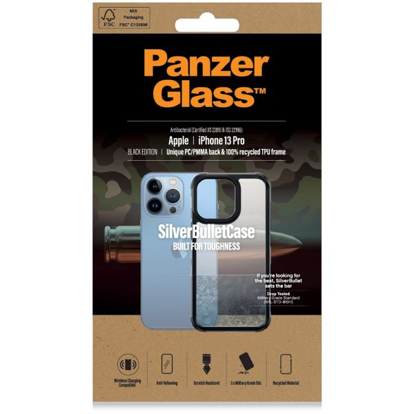 PanzerGlass SilverBullet ClearCase iPhone 13 Pro - Zwart