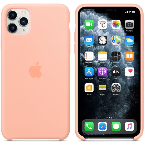 Apple Silicone Backcover Apple iPhone 11 Pro Max - Grapefruit
