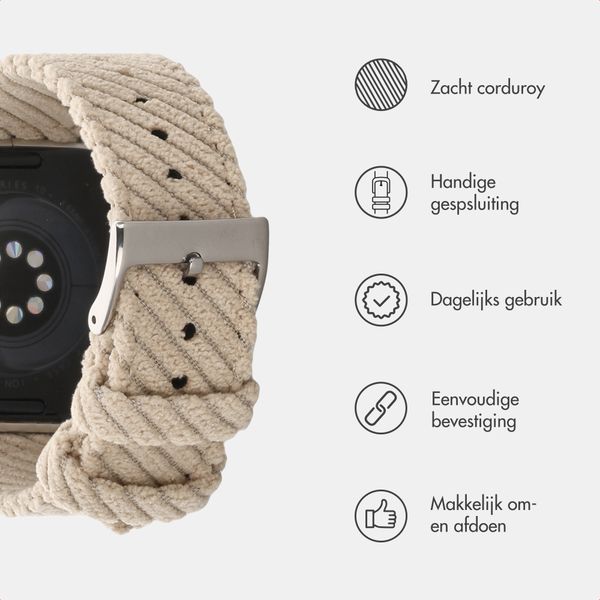 imoshion Corduroy bandje Apple Watch | 38/40/41/42 mm - Beige