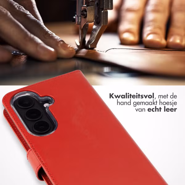 Selencia Echt Leren Bookcase Samsung Galaxy S26 Plus - Rood