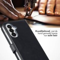 Selencia Echt Leren Bookcase Samsung Galaxy A36 / A56 - Zwart