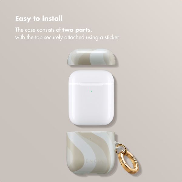 Selencia Vivid case  Apple AirPods 1 / 2 - Desert Waves Beige