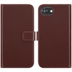 Selencia Genuine Leather Book Case Apple iPhone 17e / 16e - Brown