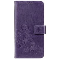 Klavertje Bloemen Bookcase Alcatel 3X (2020) - Paars