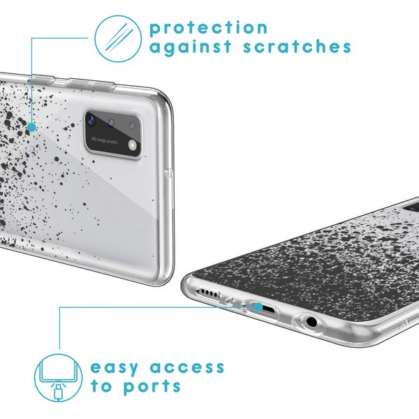 imoshion Design hoesje Samsung Galaxy A41 - Spetters - Zwart