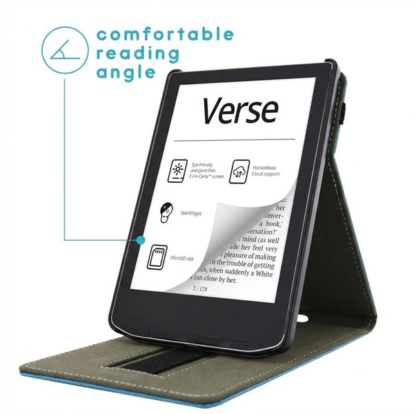 imoshion Stand Flipcase Pocketbook Verse / Verse Pro / Verse Pro Color / Vivlio Light / Light HD - Lichtblauw