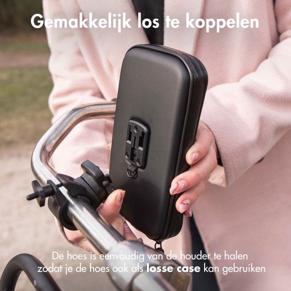 imoshion Telefoonhouder fiets - Universeel - Met hoes - Zwart