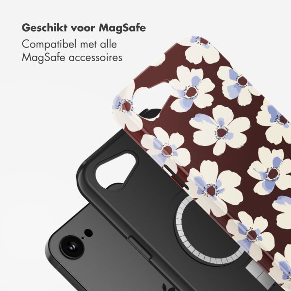 Selencia Vivid Backcover met MagSafe Apple iPhone 16e - Choco Flower Pop