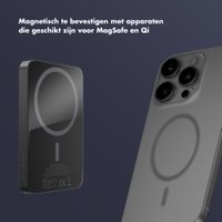 Selencia Vivid Powerbank 5.000 mAh - Draadloze Powerbank - MagSafe en Qi - Black / Chic Marble Black