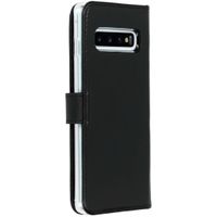 Selencia Echt Leren Bookcase Samsung Galaxy S10 - Zwart