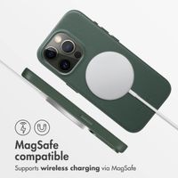 Accezz Leather Back Cover with MagSafe Apple iPhone 15 Pro - Cedar Green
