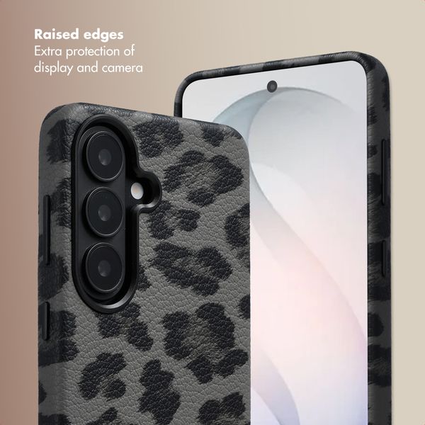 Selencia Sabi Back Cover Panther Print with MagSafe Samsung Galaxy S26 - Midnight Black