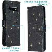 imoshion Design Softcase Bookcase Samsung Galaxy S10 - Stars Gold