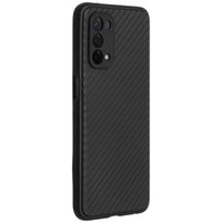 Carbon Softcase Backcover Oppo A74 (5G) / A54 (5G) - Zwart