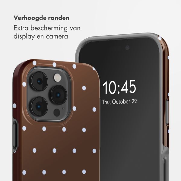 Selencia Vivid Backcover Apple iPhone 14 Pro - Happy Dots Chocolate
