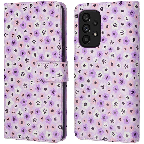 imoshion Design Bookcase Samsung Galaxy A53 - Purple Flowers