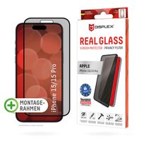 Displex Screenprotector Privacy Glass Full Cover Apple iPhone 15 / 15 Pro