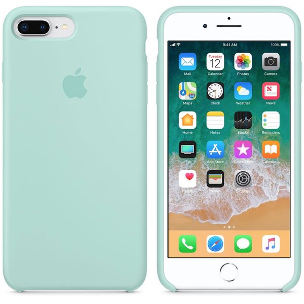 Apple Silicone Backcover Apple iPhone 8 Plus / 7 Plus - Marine Green