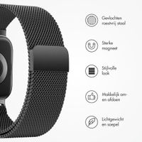 imoshion Milanees magnetisch bandje Xiaomi Smart Band 9 / 8 Pro / Redmi Watch 6 / 5 / 4 - Zwart