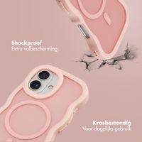Selencia Wavy Backcover met MagSafe Apple iPhone 16 - Soft Pink