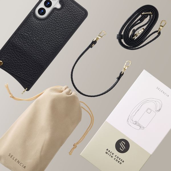 Selencia Nova Phone Case with Cord and Card Holder Samsung Galaxy S26 Plus - Black