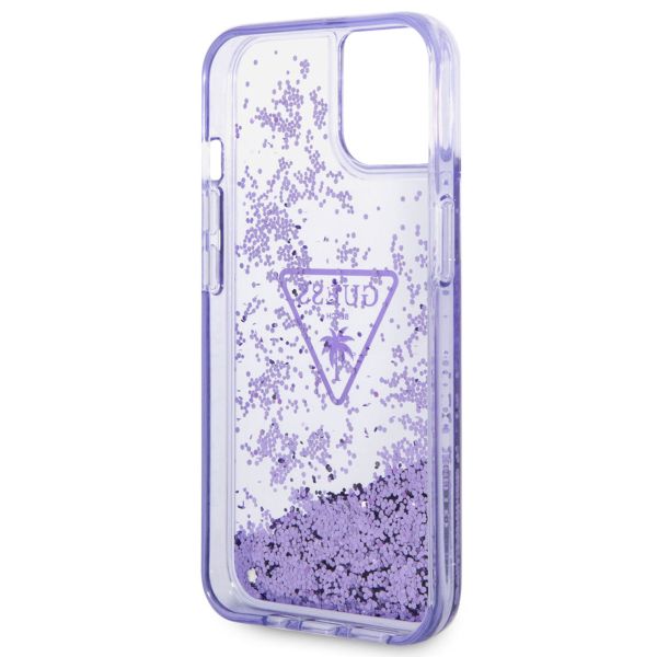 Guess Liquid Glitter Backcover Apple iPhone 14 - Paars