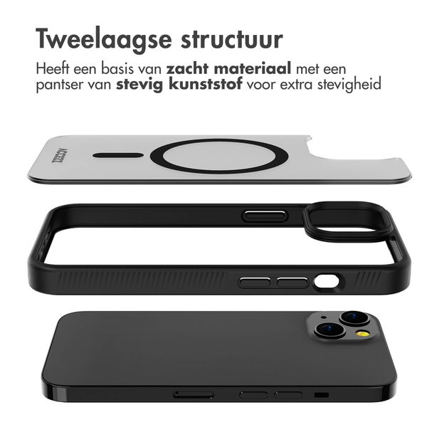Accezz Rugged Frosted MagSafe Backcover iPhone 13 - Zwart