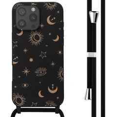 imoshion Siliconen design hoesje met koord iPhone 16 Pro Max - Sky Black