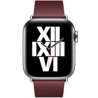 Apple Leather Band Modern Buckle Apple Watch Series 1 t/m 9 / SE (38/40/41 mm) | Series 10 (42 mm) - Maat S - Garnet