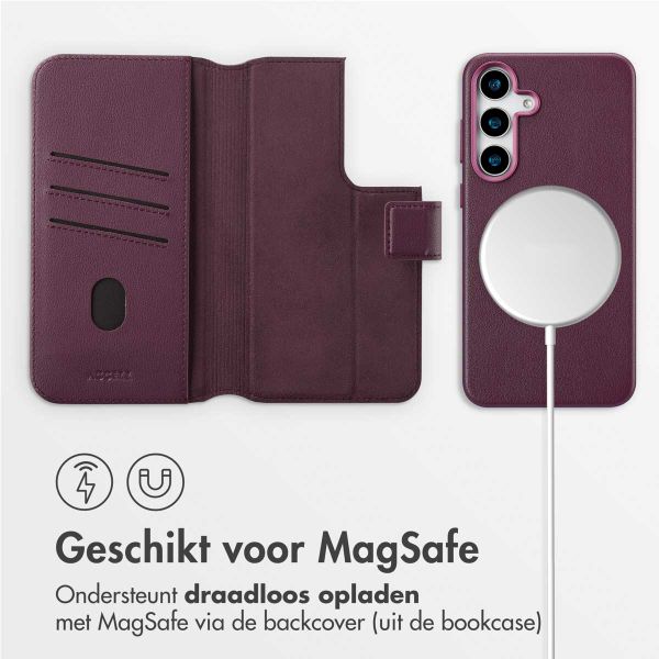 Accezz Leather Bookcase 2-in-1 met MagSafe Samsung Galaxy S25 Plus - Heath Purple