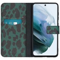 imoshion Design Softcase Bookcase Galaxy S21 FE - Green Leopard