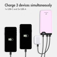 imoshion Power bank 20,000 mAh - 22.5W Fast charger - USB-C / USB-A - Pink