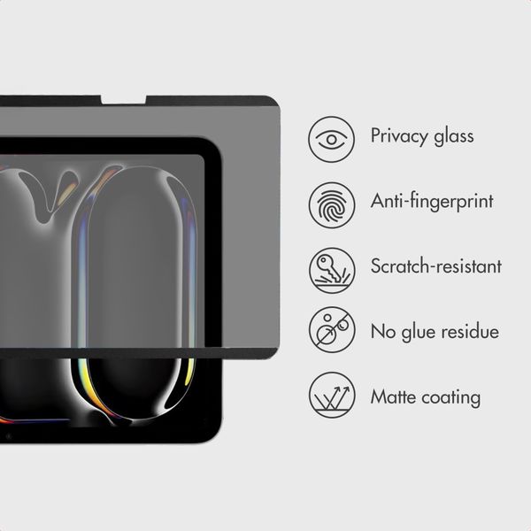 Accezz Magnetic privacy screen protector Apple iPad Pro 11 (2025) M5 / (2024) M4