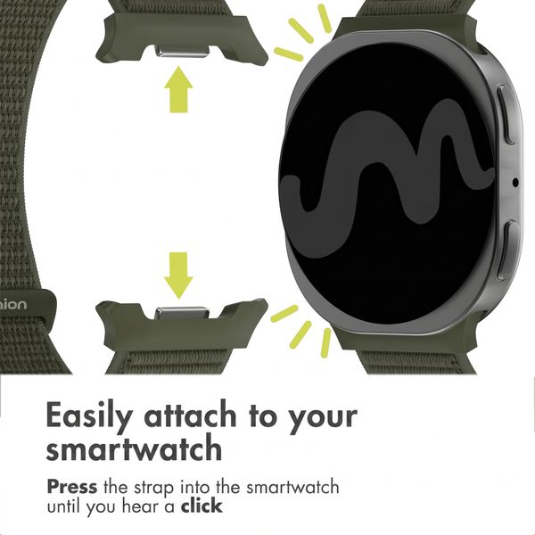 imoshion Nylon Strap Samsung Galaxy Watch 9 (40/44mm) / Watch 8 (40/44mm) / Classic (46mm) - Army Green