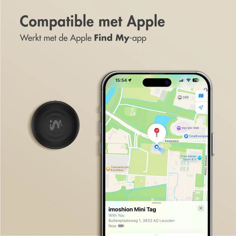 imoshion Wireless Tag - Bluetooth Tracker voor iOS - 2 pack - Zwart