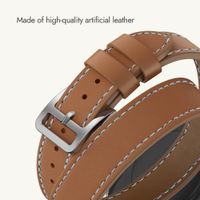 Selencia Élan Double strap band Apple Watch | 38/40/41/42 mm - Light Brown