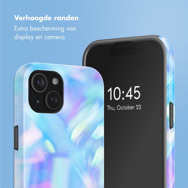 Selencia Vivid Backcover met MagSafe Apple iPhone 15 - Holographic Blue Dream