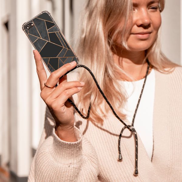 imoshion Design hoesje met koord Samsung Galaxy S10 Plus - Grafisch Koper - Zwart