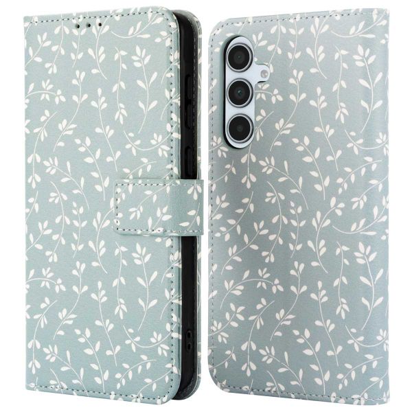 imoshion Design Bookcase Samsung Galaxy A35 - Smoke Green Flowers