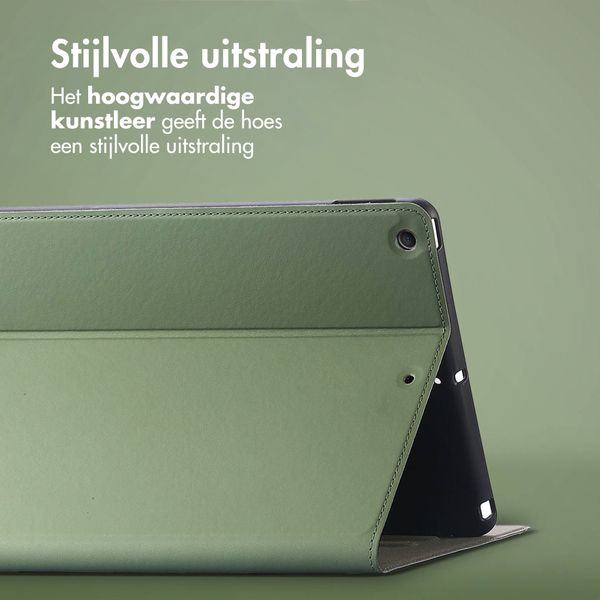 Accezz Classic Tablet Case Apple iPad 9 (2021) 10.2 inch / iPad 8 (2020) 10.2 inch / iPad 7 (2019) 10.2 inch - Groen