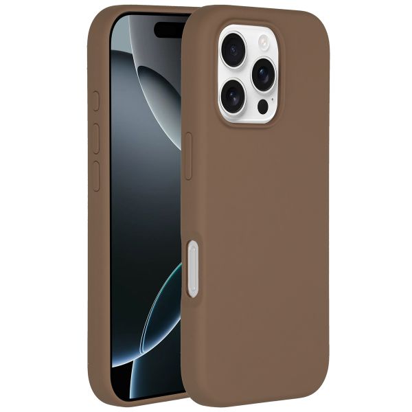 Accezz Liquid Silicone Backcover met MagSafe iPhone 16 Pro - Light Brown