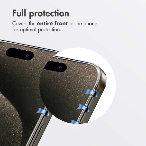 Accezz Tempered Glass Screen Protector + Applicator Apple iPhone 15 Pro